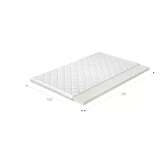 Topper t25 160x200 hipoallergén huzat, fehér