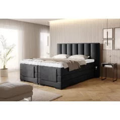 Veros 140x200 box spring ágy, sötétszürke