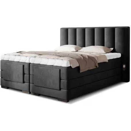 Veros 180x200 boxspring ágy  sötétszürke