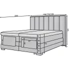 Veros 180x200 boxspring ágy  bézs