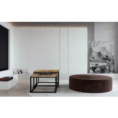 Lara puff, sötétbarna