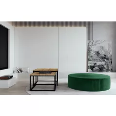 Lara puff, sötétzöld