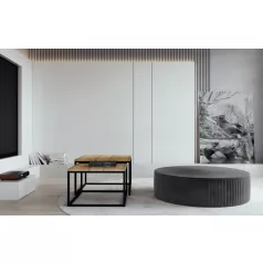 Lara puff, sötétszürke