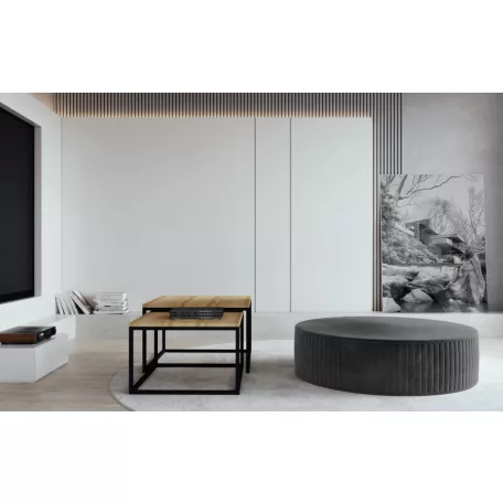 Lara puff, sötétszürke