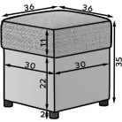 Pouf r1 puff, szürke
