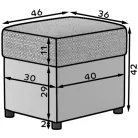 Pouf r2 puff, szürke