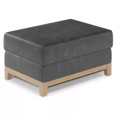 Selene puff bükk puff, szürke