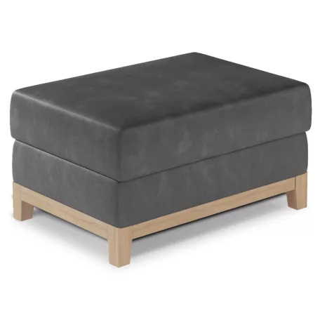 Selene puff bükk puff, szürke