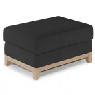 Selene puff bükk puff, fekete