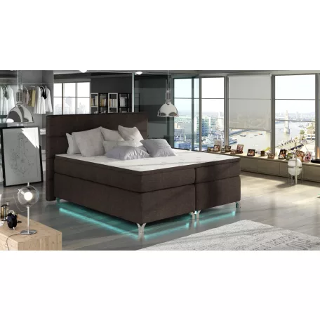 Amadeo 140X200, Ledes Boxspring ágy, Barna, Savana 26