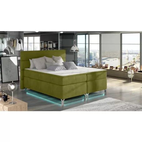 Amadeo 140X200, Ledes Boxspring ágy, Zöld, Rivera 36