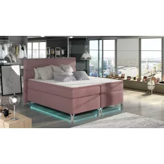   Amadeo 140X200, Ledes Boxspring ágy, Rózsaszín, Matt bársony 63