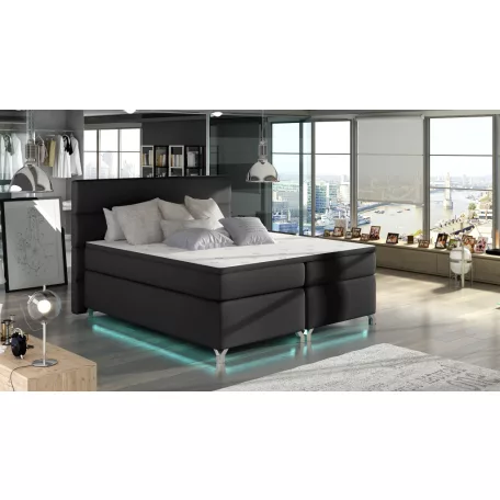 Amadeo 180X200, Ledes Boxspring ágy, Fekete, Lágy 11