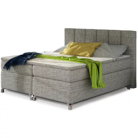 Basilio 140x200 boxspring ágy  szürke
