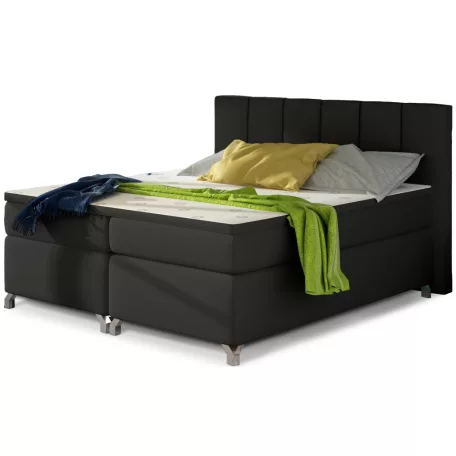 Basilio 140x200 boxspring ágy  fekete