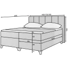 Basilio 160x200 boxspring ágy  fekete