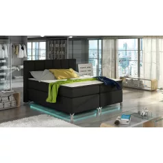 Basilio 140X200, Ledes Boxspring ágy, Fekete, Savana 14