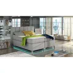 Basilio 140X200, Ledes Boxspring ágy, Szürke, Sawana 21