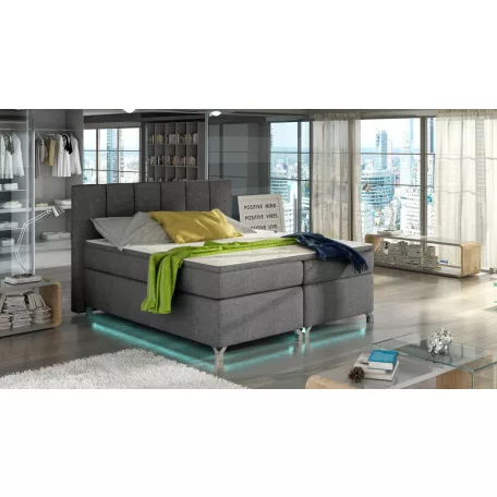 Basilio 160X200, Ledes Boxspring ágy, Sötét szürke, Savana 05