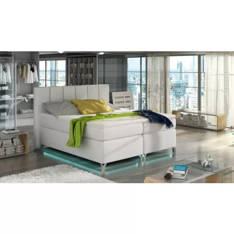 Basilio 160X200, Ledes Boxspring ágy, Fehér, Lágy 17