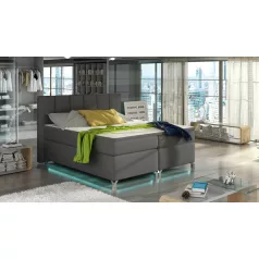 Basilio 160X200, Ledes Boxspring ágy, Szürke, Lágy 29