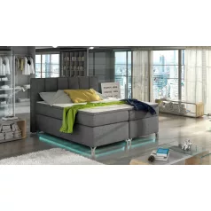   Basilio 180X200, Ledes Boxspring ágy, Sötét szürke, Savana 05