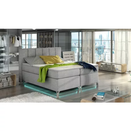 Basilio 180X200, Ledes Boxspring ágy, Szürke, Sawana 21