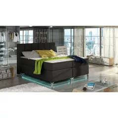 Basilio 180X200, Ledes Boxspring ágy, Fekete, Lágy 11