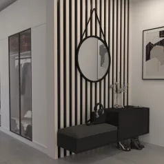 Grace kerek tükör pánton 60cm tükör, fekete