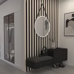 Grace kerek tükör pánton 60cm tükör, fehér