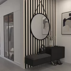 Grace kerek tükör pánton 80cm tükör, fekete