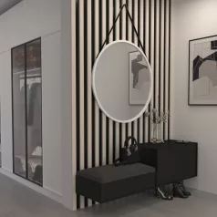 Grace kerek tükör pánton 80cm tükör, fehér
