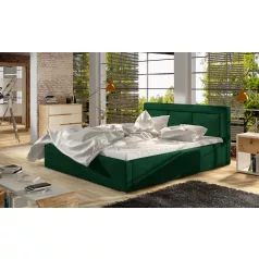 Belluno 160x200 fémvázas ágy sötétzöld