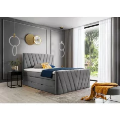 Candice 140x200 boxspring ágy  szürke