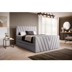 Candice 140x200 boxspring ágy  szürke