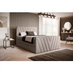 Candice 140x200 boxspring ágy  bézs