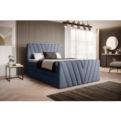 Candice 160x200 boxspring ágy  sötétkék