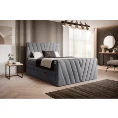 Candice 160x200 boxspring ágy  sötétszürke