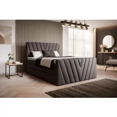 Candice 180x200 boxspring ágy  sötétbarna