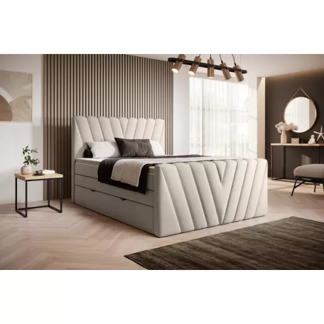 Candice 180x200 boxspring ágy  bézs