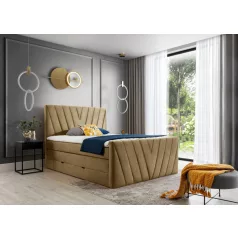 Candice 180x200 boxspring ágy  világosbarna