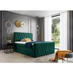 Candice 180x200 boxspring ágy  sötétzöld