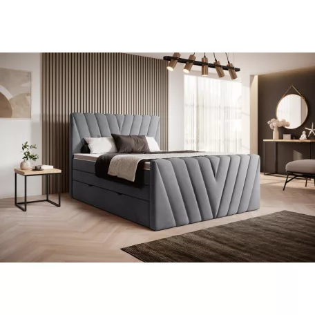 Candice 180x200 boxspring ágy  sötétszürke