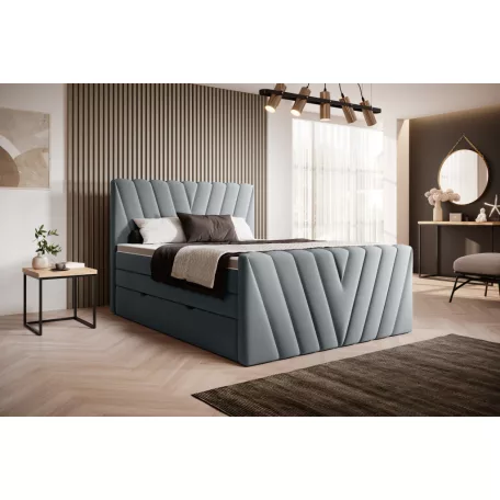 Candice 180x200 boxspring ágy  szürke