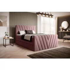 Candice 180x200 boxspring ágy  rózsaszín