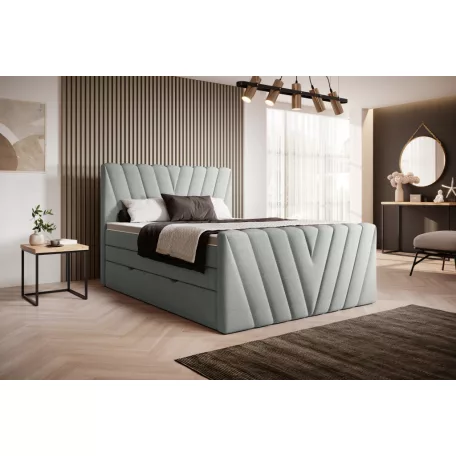 Candice 180x200 boxspring ágy  szürke