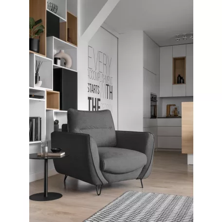 Silva 1f fotel, sötétszürke