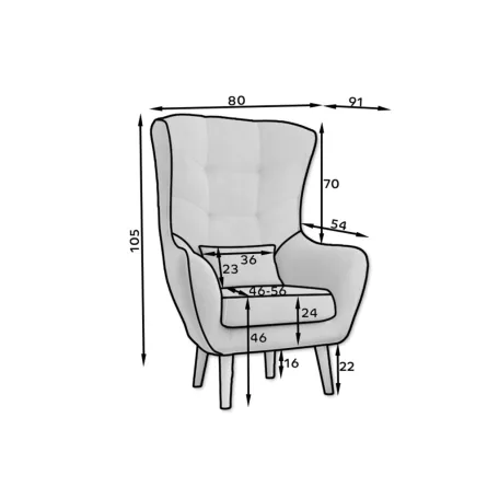 Arti 1f fotel, sötétszürke