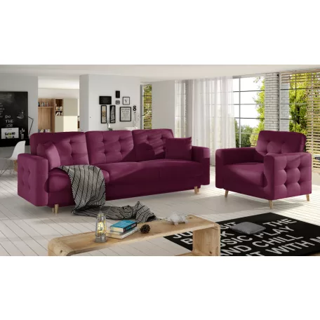 Asgard 3+1 lounge ülőgarnitúra szett, piros