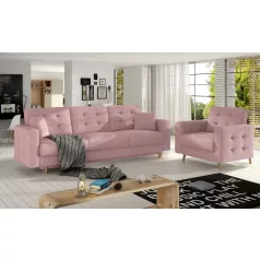 Asgard 3+1 lounge ülőgarnitúra szett, rózsaszín